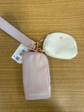 lululemon athletica Pink & Cream Mini Wristlet Set